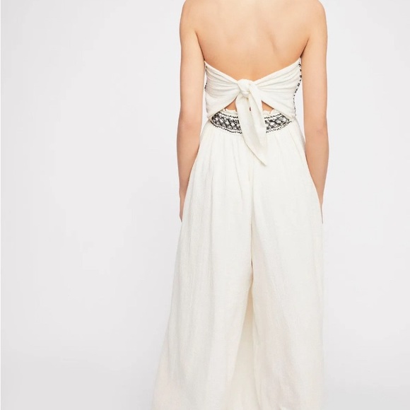 New sz S Carmen convertible one-piece smocked bandeau luxury jumpsuit - Picture 4 of 16